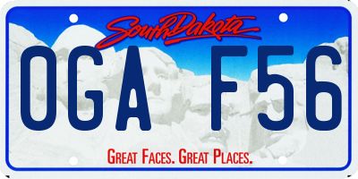 SD license plate 0GAF56