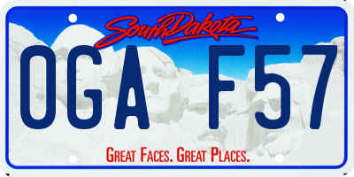 SD license plate 0GAF57