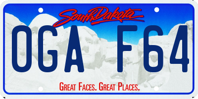 SD license plate 0GAF64