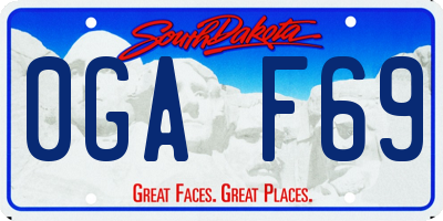 SD license plate 0GAF69