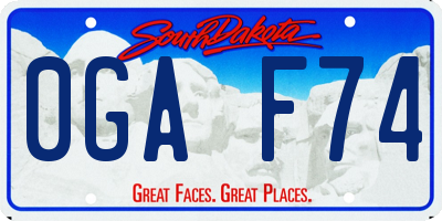 SD license plate 0GAF74