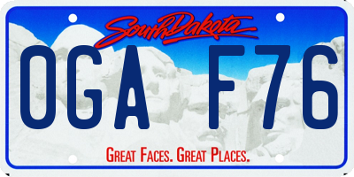 SD license plate 0GAF76