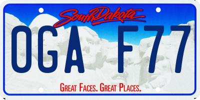 SD license plate 0GAF77