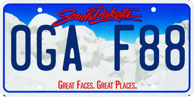 SD license plate 0GAF88