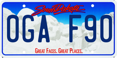 SD license plate 0GAF90