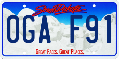 SD license plate 0GAF91