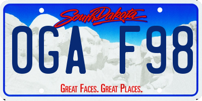 SD license plate 0GAF98