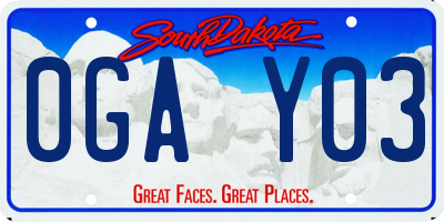 SD license plate 0GAY03