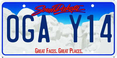 SD license plate 0GAY14