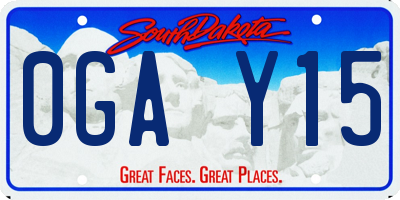 SD license plate 0GAY15