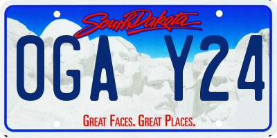 SD license plate 0GAY24