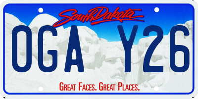 SD license plate 0GAY26