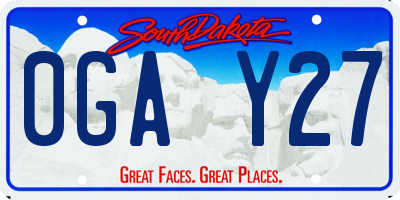 SD license plate 0GAY27