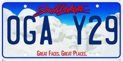 SD license plate 0GAY29