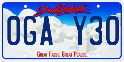 SD license plate 0GAY30