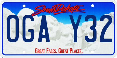 SD license plate 0GAY32