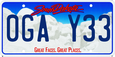 SD license plate 0GAY33