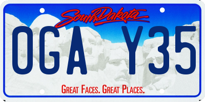 SD license plate 0GAY35