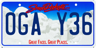 SD license plate 0GAY36