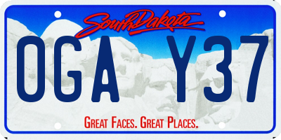 SD license plate 0GAY37