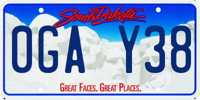 SD license plate 0GAY38