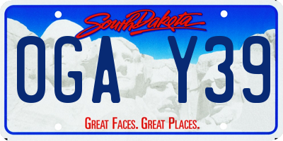 SD license plate 0GAY39