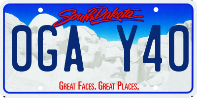 SD license plate 0GAY40