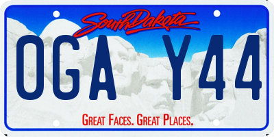 SD license plate 0GAY44