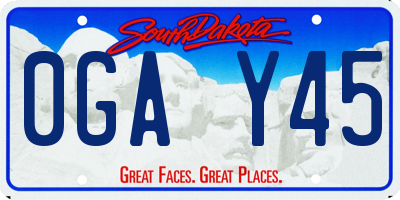 SD license plate 0GAY45