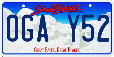 SD license plate 0GAY52