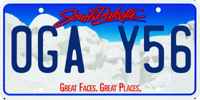SD license plate 0GAY56