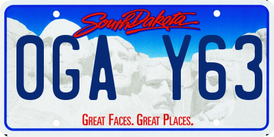 SD license plate 0GAY63