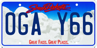 SD license plate 0GAY66