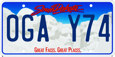 SD license plate 0GAY74