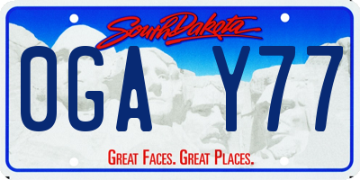 SD license plate 0GAY77