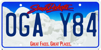 SD license plate 0GAY84