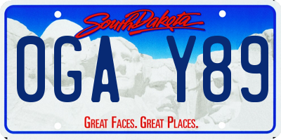 SD license plate 0GAY89