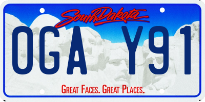 SD license plate 0GAY91