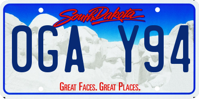 SD license plate 0GAY94