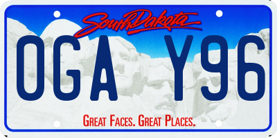 SD license plate 0GAY96