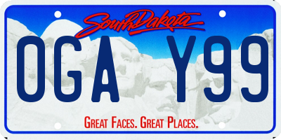 SD license plate 0GAY99