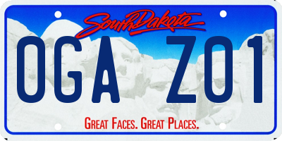 SD license plate 0GAZ01