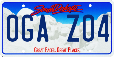 SD license plate 0GAZ04