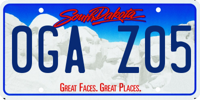 SD license plate 0GAZ05