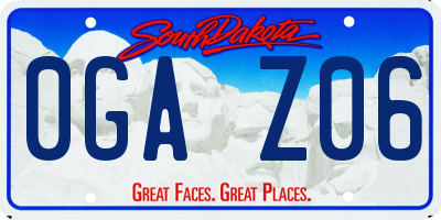 SD license plate 0GAZ06