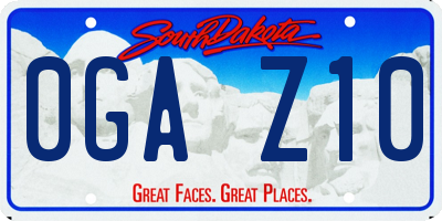 SD license plate 0GAZ10