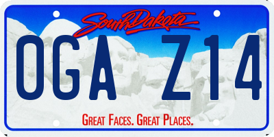 SD license plate 0GAZ14