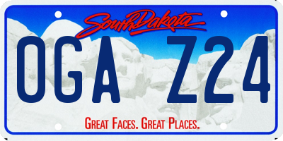 SD license plate 0GAZ24
