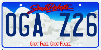 SD license plate 0GAZ26