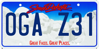 SD license plate 0GAZ31